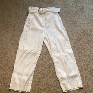 Wide Leg Crop Linen Pants